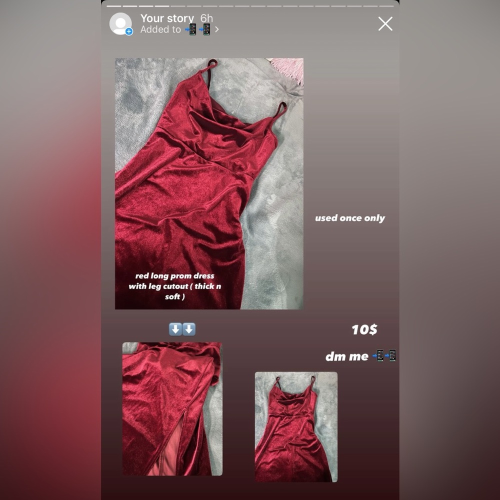 This long red prom dress 😍